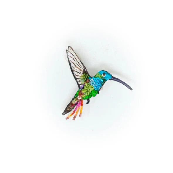 Smaragd-Kinnkolibris Brosche von Trovelore