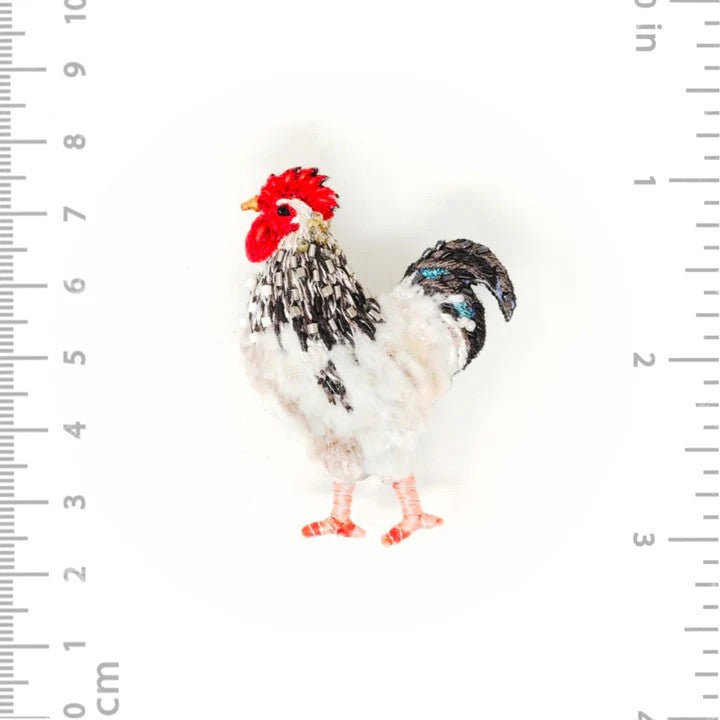 Helles Sussex-Huhn Brosche von Trovelore
