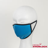 219 / Maske aus Jersey, schwarz/blau mit HeiQ Viroblock Technology